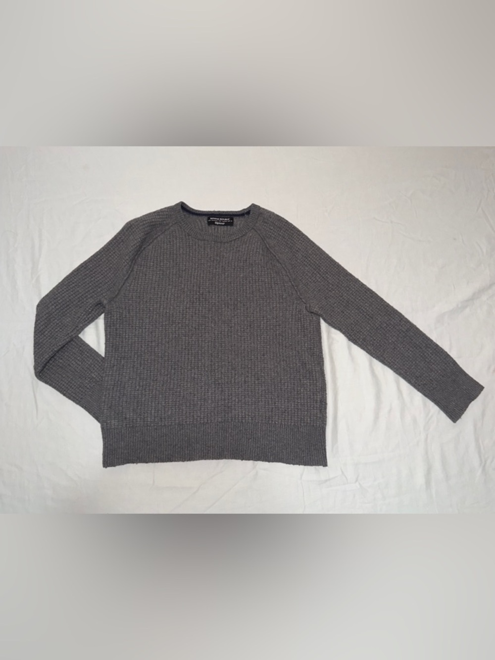 Banana Republic Merino Wool Blend Sweater Gray Size L (Filpucci Yarn)
